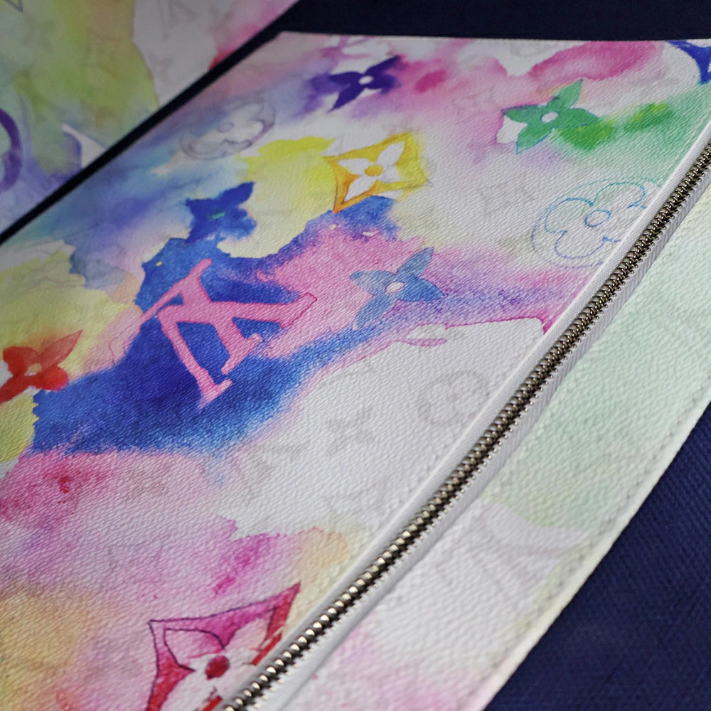 Louis Vuitton Weekend Leather White Blue